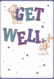 Every detail in this charming get well card is suffused with Finchley's vibrant yet gentle community spirit. Against a clean, inviting background, a cuddly teddy and a cheerful pup lie playfully entwined with colourful block letters spelling 'Get Well'. The deep indigos and teals of the message make the card's sentiment shine, much like the early morning sun filtering through Finchley's tree-lined lanes. Scattered stars twinkle in various shades of blue and purple, casting a hopeful calm, while the rich textures-the bear's plush fur, the puppy's soft ears-are rendered so vividly you can almost feel their comforting presence. There's pure lightness in their expressions-each glance and playful gesture evokes warmth, encouragement, and the simple pleasures of friendship. This design feels particularly suited to Finchley, where neighbours are never far away with a kind word or a hand-tied bouquet of fresh flowers. Perfect for accompanying a thoughtful delivery from Finchley Flowers, the card is not just an illustration but a moment of empathy, ready to lift spirits across parks, schools, and quiet homes throughout the area.